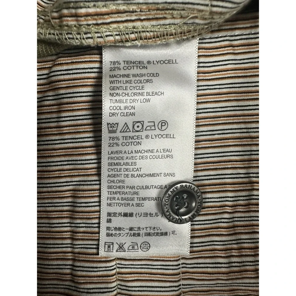 Tommy Bahama Paradise Nation Shorts Mens 33 Khaki Tan Tencel Cotton Flat Front